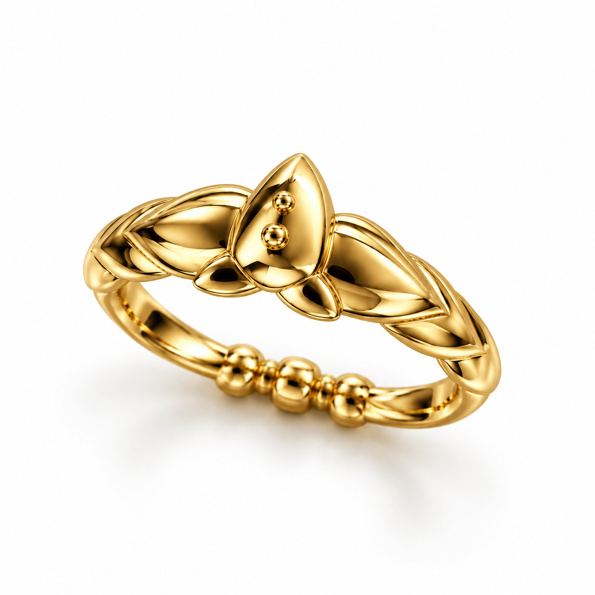 MIRRORED LOTUS RING