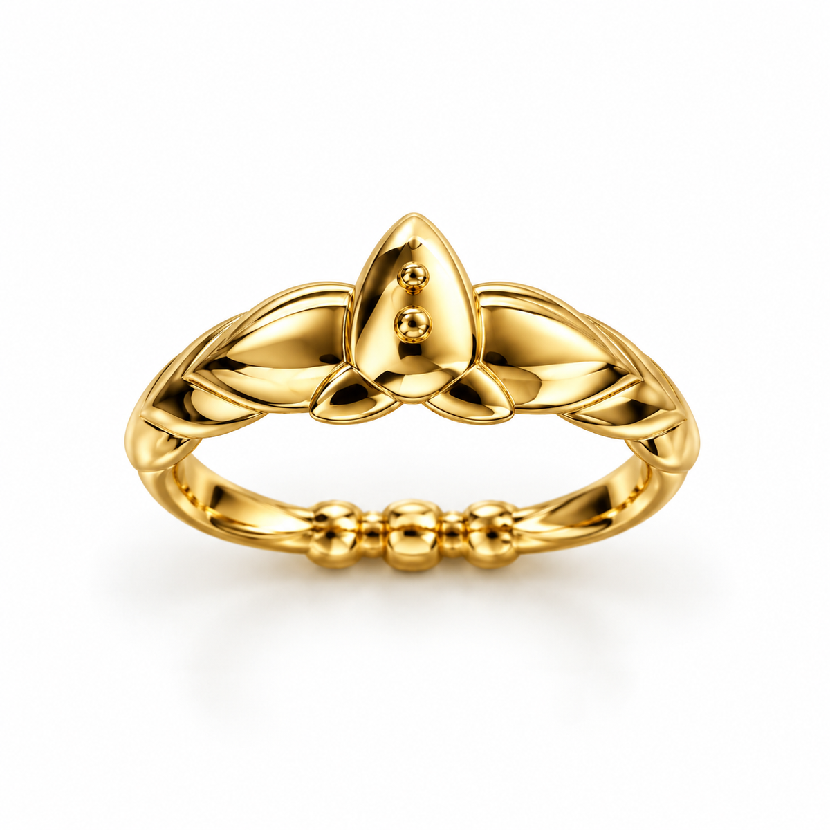 MIRRORED LOTUS RING