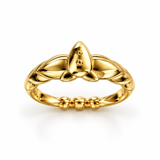 MIRRORED LOTUS RING