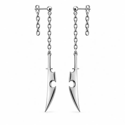 CHAIN SWORD EARRINGS